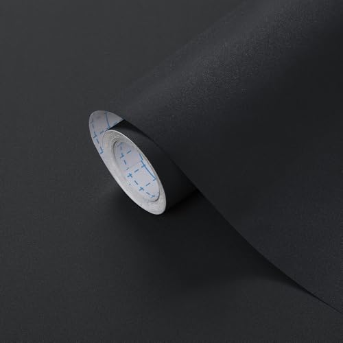 Heroad Peel and Stick Wallpaper Matte Dark Grey Contact Paper for New Environmentally Friendly Materials Thickening Upgrade Increase Stomata Wallpaper for Countertops Bathroom Kitchen 17.7¡± x 118¡±