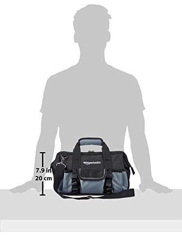 Amazon Basics Small 12-Inch Durable Tool Storage Bag with 16 Pockets