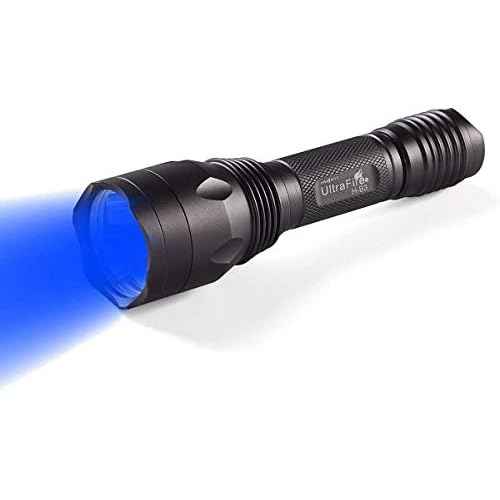 ULTRAFIRE Blue Light Flashlight Hunting Torch 256 Yard 470 nm Wavelength Professional Blue Beam LED Flashlight for Fishing Hunting Night Vision, H-B3 (Battery Not Include)