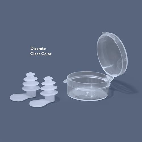 EarPlanes+ Invisible Airplane Travel Ear Protection Clear Low-Profile Design (Adult 1, Count)