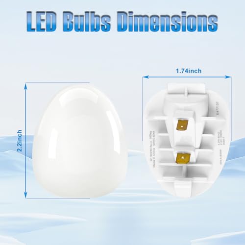 Earthtec W11251749/W11602886 Refrigerator Light Bulb - 120V 4.2W LED Replacement for Whirlpool Amana Kenmore
