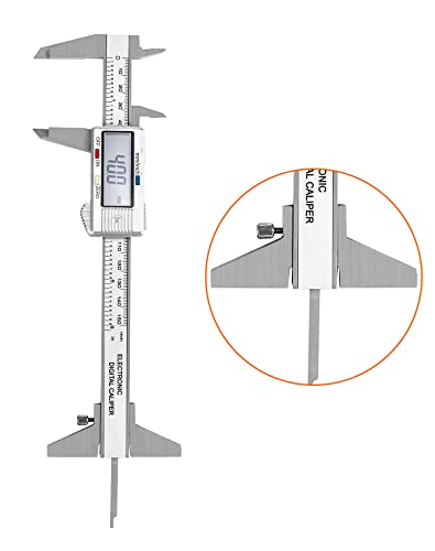 QWORK Caliper Depth Base Carbon Steel T-Bar Attachment for