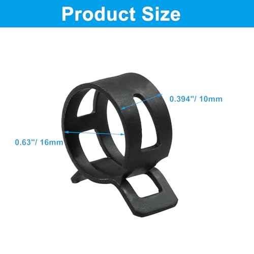 30Pcs Spring Band Type Clips 16mm(5/8 Inch) Air Hose Tube Water Pipe Fuel Hose Line Vacuum Hose Clamp, Fit 16.2-17.9mm OD (Black)