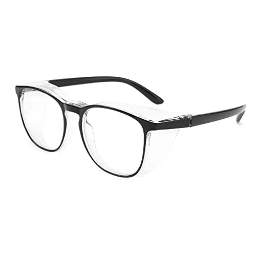 Alsenor Safety Glasses Anti Fog Goggles Protective Eyewear Blue Light Blocking Anti Dust UV Protection Glasses For Men Women (Black)