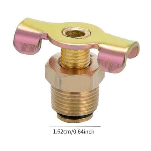 Baosity NPT 3/8" Solid Brass Drain Valve Compressor Port Fittings Petcock Water Drain Valve Replacement Part