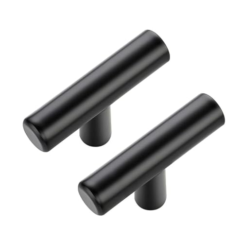 JOY DECOR 30 Pack Black Cabinet Knobs - 2 Inch Single Hole Drawer Handles
