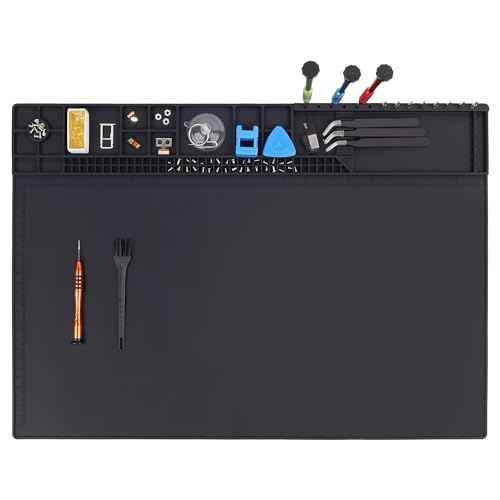 Premium Heat Resistant 932¡ÆF 22"x 14.2" Magnetic Silicone Soldering Mat Electronics Work Mat for Computer Cell Phone Laptop Repair,BGA Soldering Gun Iron Workbench Protection