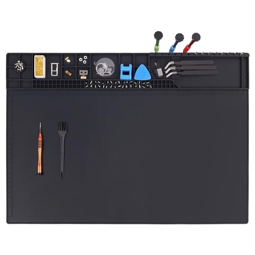 Premium Heat Resistant 932¡ÆF 22"x 14.2" Magnetic Silicone Soldering Mat Electronics Work Mat for Computer Cell Phone Laptop Repair,BGA Soldering Gun Iron Workbench Protection