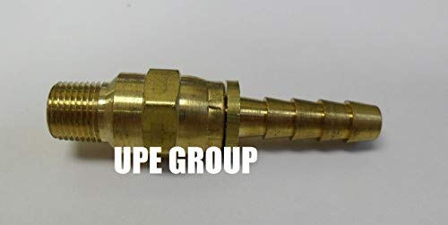 1/4 Inch Swivel Hose Barb Fitting - 1/8 Male NPT Brass Connector for Gas Water Air