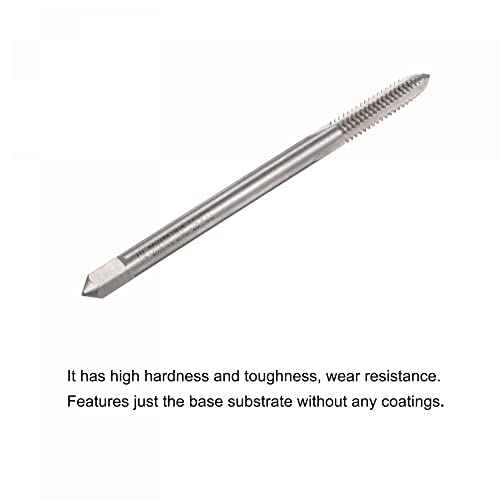 uxcell Thread Milling Taps, 1/4-20 UNC High Speed Steel (HSS) 3 Straight Flutes Machine Screw Thread Threading Tap, 4" Length (Extra Long)