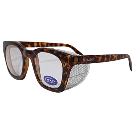 TITUS G12 Retro Style Safety Glasses Soft Folding Stainless Steel Mesh OR Color Matched Side Shield