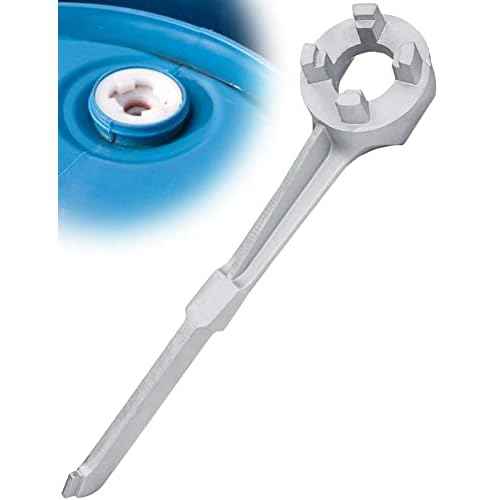 Mellbree Bung Wrench, 55 Gallon Drum Wrench Barrel Drum Opener Tool for Opening 10 15 20 30 50 55 Gallon Drum, Fits 2 in and 3/4 in Bung Plug Bung Caps