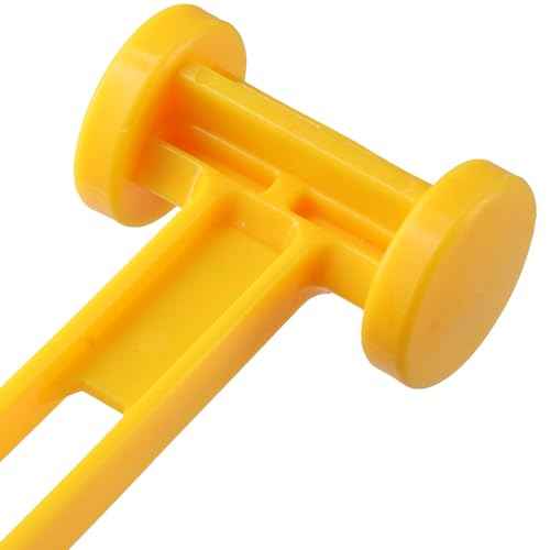 Yellow Camping Hammer, Portable Double-Faced Plastic Tent Stake Peg Mallet Remover for Outdoor Tent Accessory without Damage