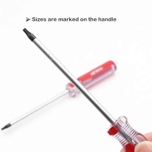 AKTOO 2PCS T15 Torx Screwdriver, 4inch Torx Driver Star Bit Screwdrivers for Computer Repairing, Automobile Tools and Home Appliances