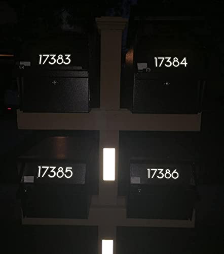 4 Inch Reflective Mailbox Numbers Stickers - 5 Sets of 0-9 for Outdoor Use