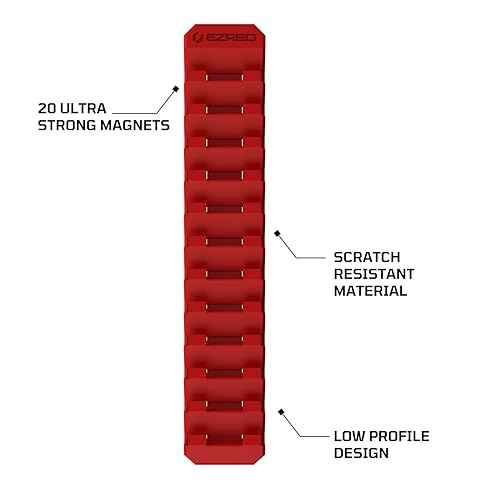 EZ RED Magnetic Flexible 12 Slot Wrench Rack Holder Non-Marring Slim Design Storage Organization