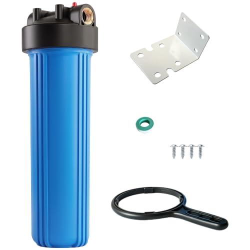 AquaWeaver 20x4.5 Inch Whole House Water Filter Housing - Sediment & More