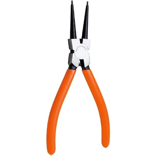 Orange Red Heavy Duty 7" EXTRA LONG External Straight Retaining Ring Clip Circlip Removal Plier Snap-Ring Pliers, Slip-Joint Pliers Side-Cutting Plier Sets Needle-Nose