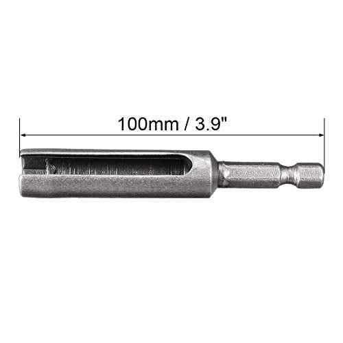 uxcell 10mm Nut Driver, 1/4" Quick-Change Hex Shank Slotted Drill Bit Socket Wrench Tool, 4 Inch Length