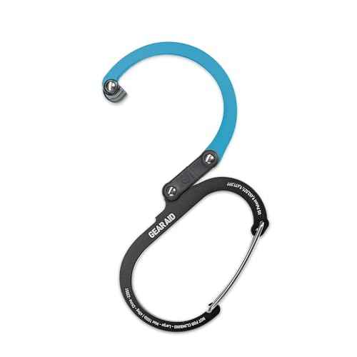 GEAR AID HEROCLIP (Large) Carabiner Gear Clip and Hook for Hanging Heavy Duty Items, Camping Backpacks, Suitcases, Kayaks, Bicycles and More
