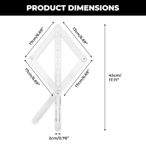 Aluminium Angle Finder Protractor | Miter Saw Bevel Gauge with Scales