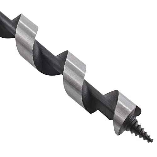Muretnze 9/16 Inch x 12 Inch Long Auger Drill Bit for Wood, Hex Shank 3/8 Inch for Wood, Extra Long Drill Bits Brad Point Augers Drill Bits for Soft and Hard Wood, Plastic and Drywall.