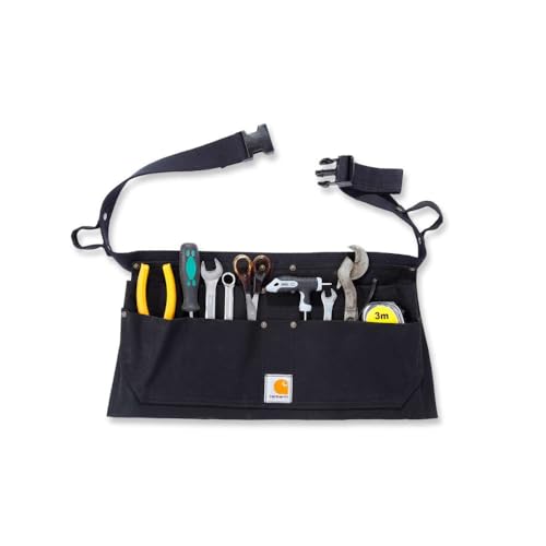 Carhartt Men's 106668 Medium Black Duck Waist Apron - Durable Work Tool Organizer