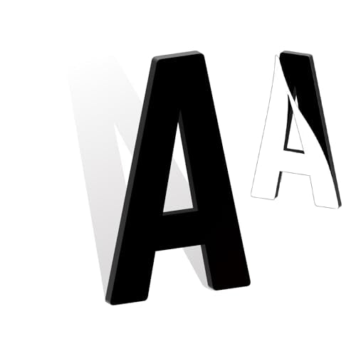 Black 3-Inch Self-Adhesive Acrylic House Letter - SpNo1-MS
