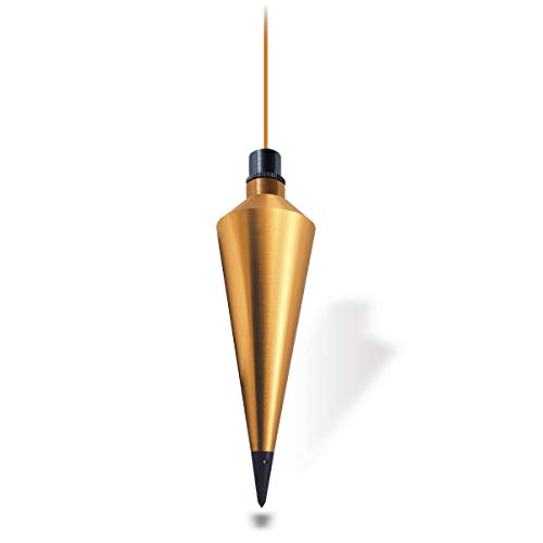 16 oz Brass Plumb Bob with Leather Sheath (15-016S)