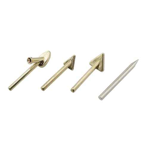ZYAMY 4PCS Plastic Soldering Tip Triangle Smoothing Tip Soldering Iron Tip Copper Tip with Hole Soldering Rod Heating Smoothing Repair Tool For Fuel Tank Car Bumper Dashboard Kayak Repair
