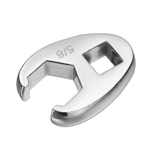 HARFINGTON Drive Crowfoot Wrench 3/8" Drive 5/8" SAE Fractional Crowfoot Flare Nut Wrench 40Cr Chrome Plated Open End Crowfoot Wrench for Mechanics Automotive Repair Work