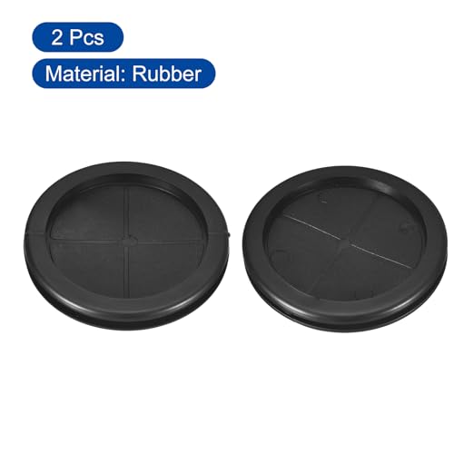 uxcell 2Pcs Rubber Grommets 3-1/8" (80mm) Drill Hole, 2-3/4" ID Double Sided Plugs – Black, Model: 3-1/8"DH,2-3/4"ID / 2