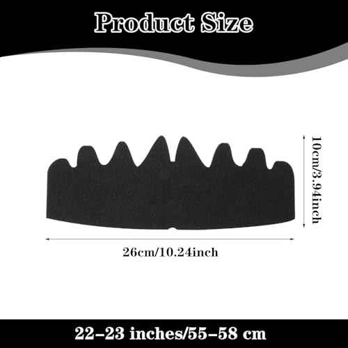 Black Baseball Caps Inserts Flexible Washable Reusable Hat Felt Shapers, Hat Sweat Liner Cap Fitter Inserts