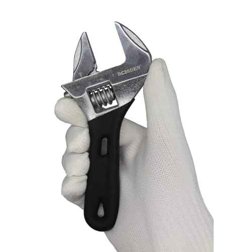 BOOSDEN Adjustable Wrench, 6 inch Stubby, Chrome Vanadium Steel, Ideal for Pipe, Gas Industry, and Disassembly