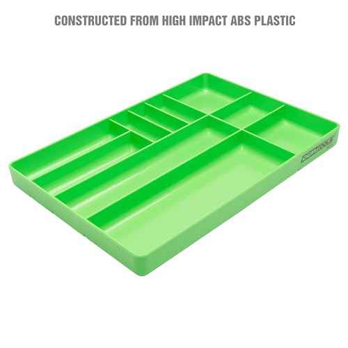 OEMTOOLS 22213 Tool Box Organizer Tray ? 10-Compartment Tool Chest Organizer for Parts, Bolts, and Small Tools ? Stackable Drawer Tray Design