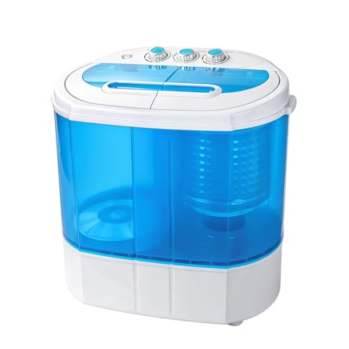 Mini Portable Washing Machine 9.9lb Twin Tub Compact Laundry Washer Dryer Combo