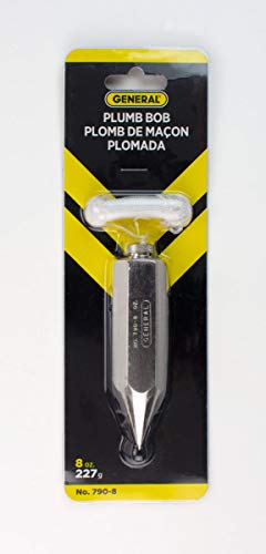 General Tools Plumb Bob Steel Hexagon 8 Ounce Construction