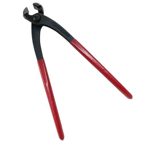 9 Inch Ear Clamp Pliers, Carbon Steel Crimper Tool, Hose Clamp Crimping Tool Nail Puller Pliers for Pipe Hose Clamps, Repairing Pipes, Fuel Lines