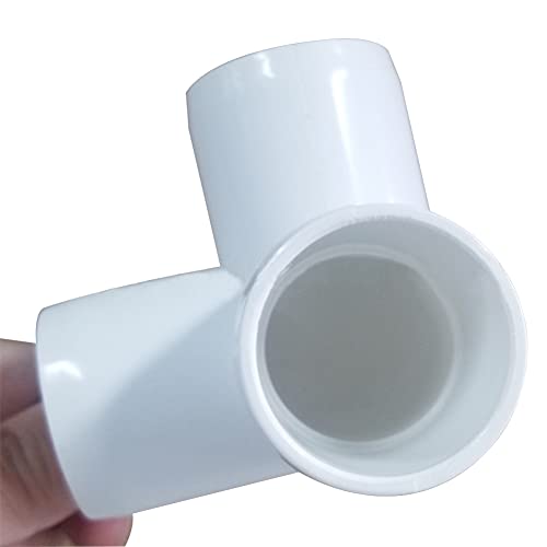 White 3/4” PVC Tee Fitting - 3 Way Elbow Connector Furniture Grade 8 Pack