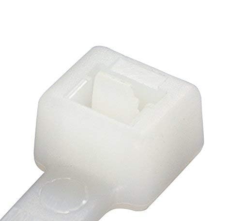 GTSE 14 Inch White/Clear Nylon Zip Ties 100 Pack, 50lb Self-Locking Cable Ties
