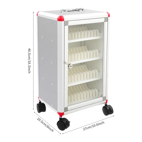 48 Slots Cell Phone Locker with Wheels & Lock - Secure Mobile Phone Storage Cabinet
