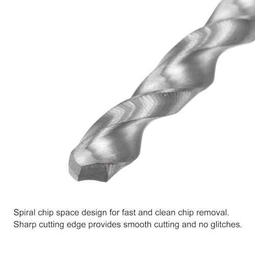 uxcell Solid Carbide Drill Bits, 3mm C2/K20 Tungsten Carbide Jobber Drill Bits Straight Shank Drilling Tool for Stainless Steel Aluminum Iron Metal Plastic 4pcs