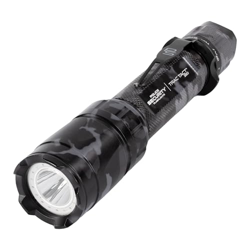 Police Security Trac Tact 2AA Camouflage | 350 Lumens | Belt Clip | 5 Light Modes | Water Resistant