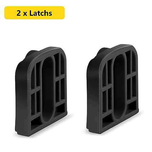 Retractable Baby Gate Replacement Parts, 55" W x 33" H Likzest Retractable Baby Gate Extensions (Including 2 x Latches + 2 x Brackets + 1 Set of Screws) for Retractable Gate (Black)