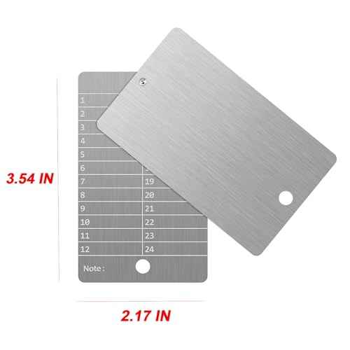 Steel Crypto Seed Phrase Storage, Metal Seed Bitcoin Phrase Plate for Hardware Cold Backup, 2 Plates and Security Seals