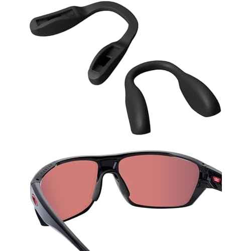 Acefrog Upgraded 2 Pieces Nose Pads for Oakley Split Shot OO9416, Crossrange OO9371, Targetline OO9397 OO9398 Sunglasses, Push-in Nose Piece Replacement, Anti-Slip Nose Pad, Black