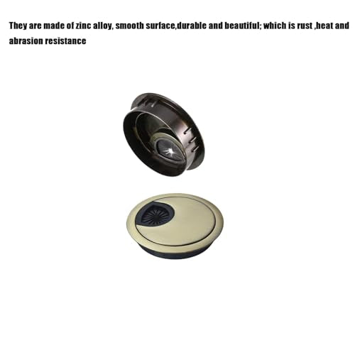 TuTuYa 4PCS 2-Inch Bronze Desk Grommets with Hole Saw - Cable Management