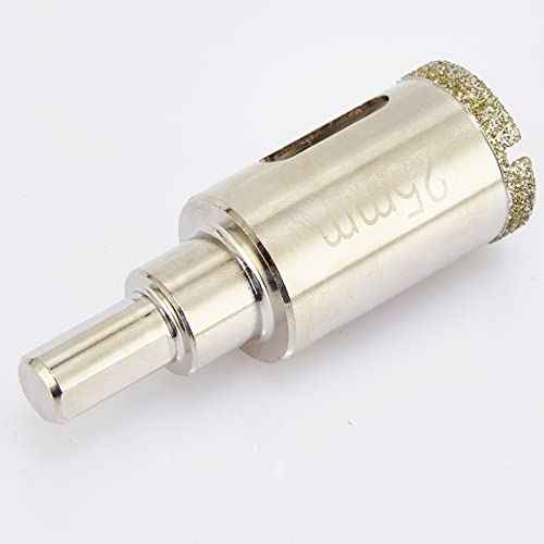 1 Inch Diamond Hole Saw with Pilot Bit, 1" Tile Hole Saw with Center Drill Bit for Marble, Granite, Ceramics, Porcelain Tiles, 1-1/2" Depth of Cut for Thick Countertops