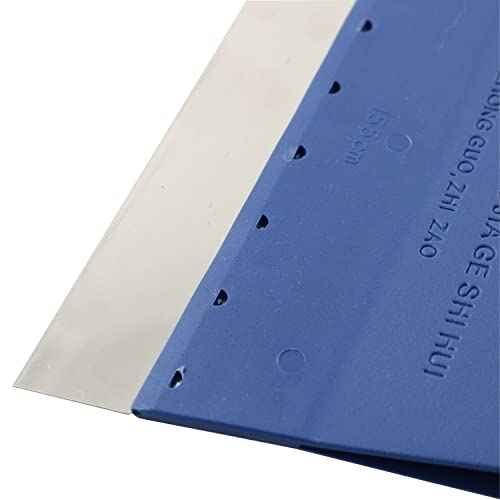 Stainless Steel Solder Paste Scraper 155mm Flat Squeegee Scraping Board for Grinding and Polishing, Blue