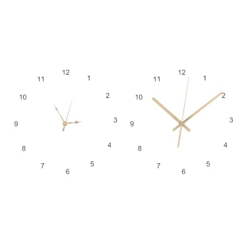 MovFlax 31mm Long Shaft Quartz Silent Clock Movement with Gold Hands - 24mm Thread, DIY Replacement